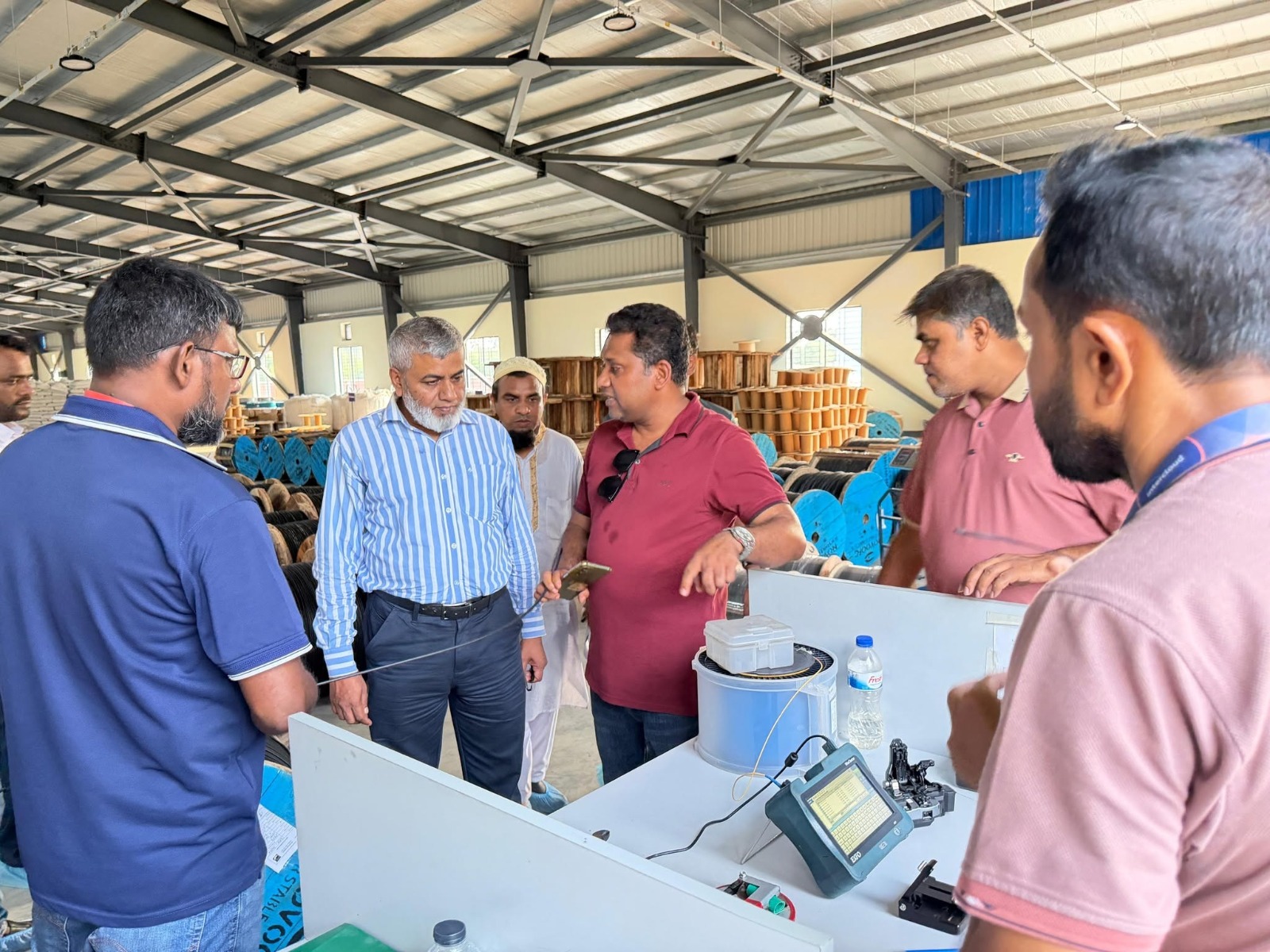 BHTPA delegation visiting the NovoOFC manufacturing plant